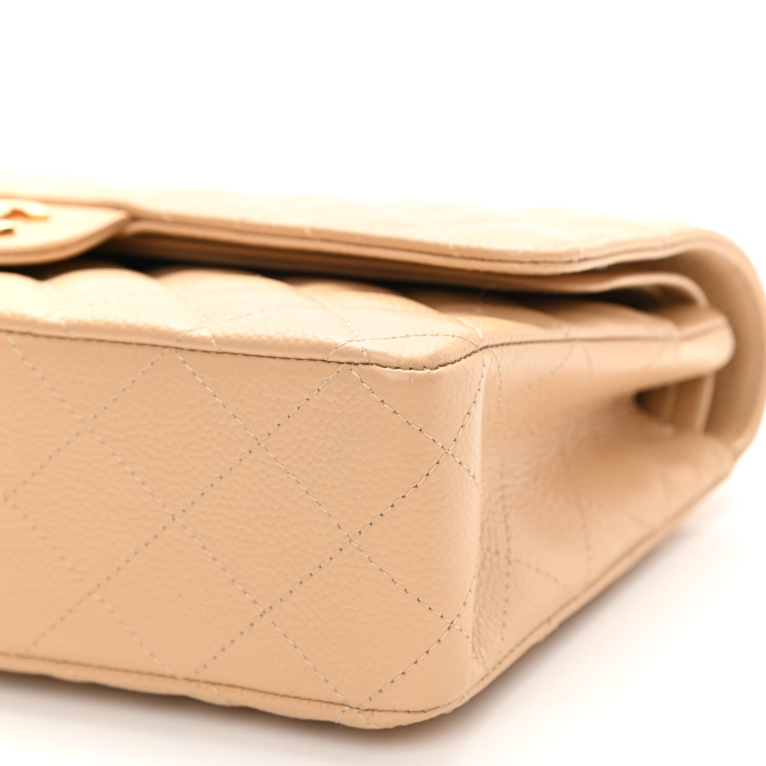 Chanel Caviar Quilted Medium Double Flap Beige Clair 10 of 11