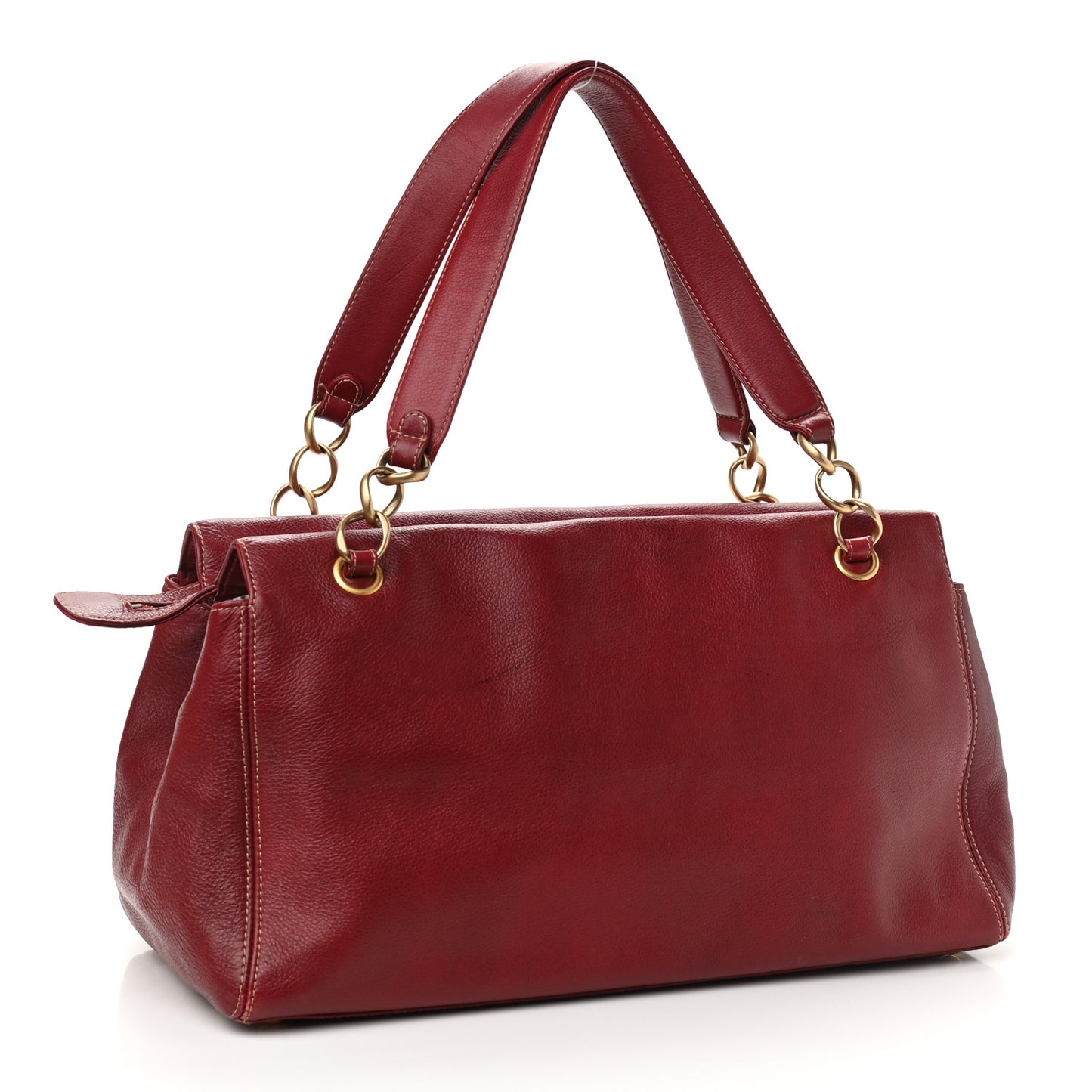 Calfskin CC Shoulder Bag Red