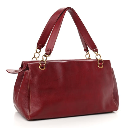 Chanel Calfskin CC Shoulder Bag Red 3 of 13