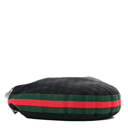 Gucci Monogram Web Bamboo Ring Hobo Black 4 of 18