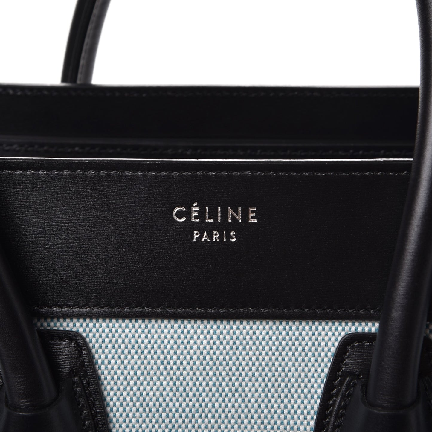 Textile Smooth Calfskin Micro Bi-Color Luggage Blue