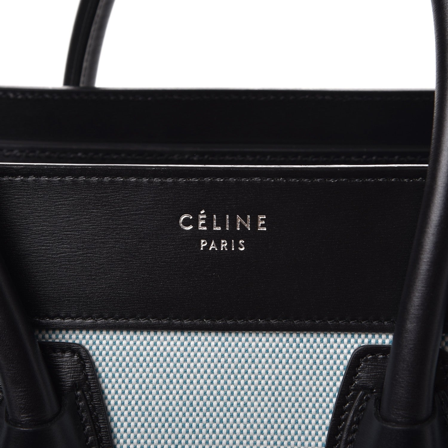 Celine Textile Smooth Calfskin Micro Bi-Color Luggage Blue 6 of 15