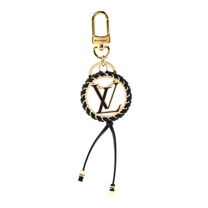 Louis Vuitton Metal Lambskin Enamel Very Bag Charm Key Holder Black 1 of 4