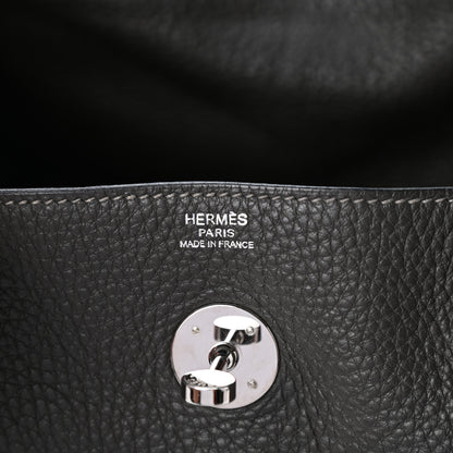 Hermes Taurillon Clemence Bi-Color Lindy 30 Graphite Gris Tourterelle 6 of 10