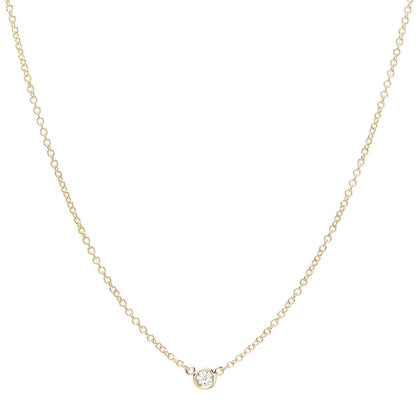 Tiffany 18K Yellow Gold Diamond .05ct Elsa Peretti Diamonds by the Yard Pendant Necklace 1 of 5