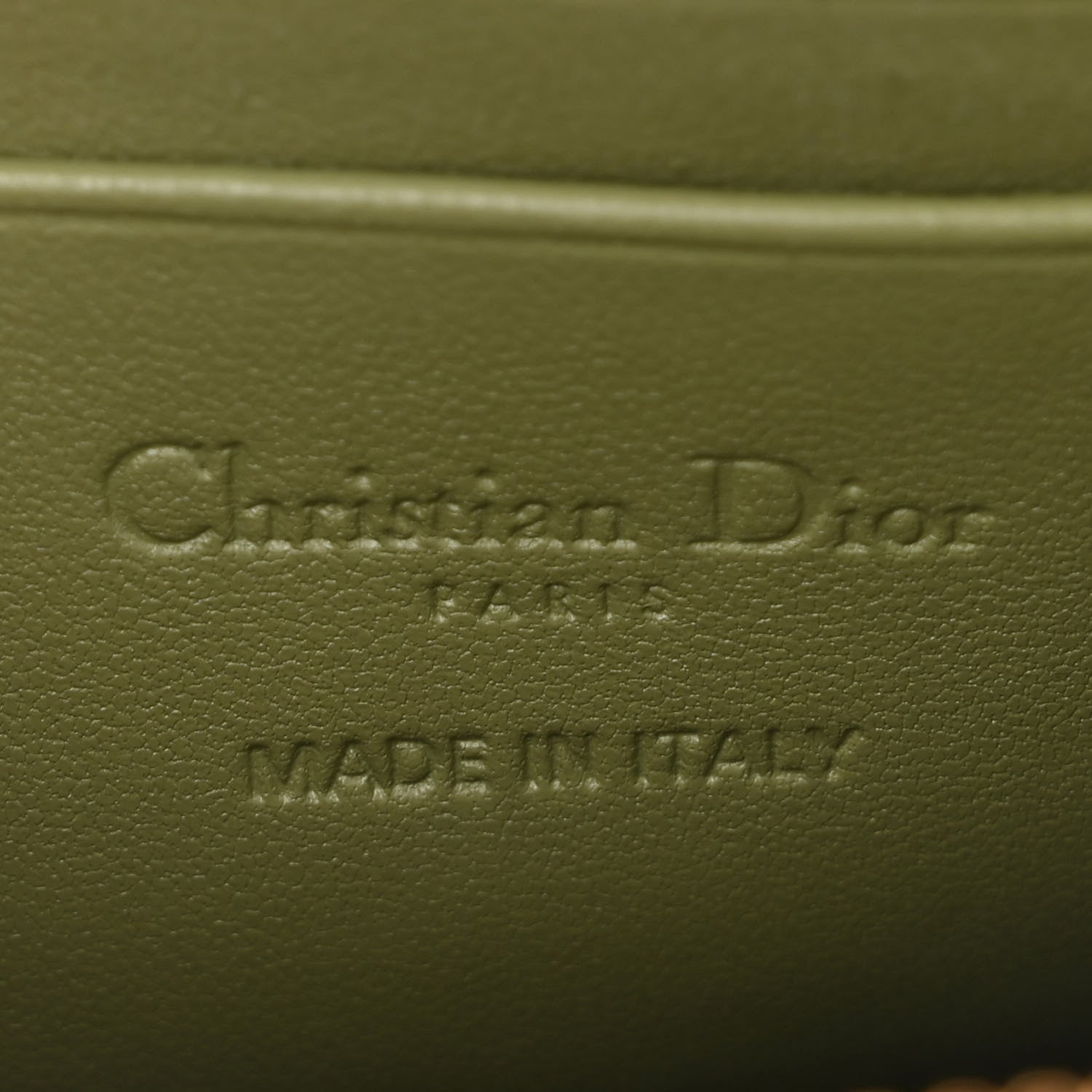 Christian Dior Lambskin Cannage Lady Dior Phone Holder Green 6 of 10
