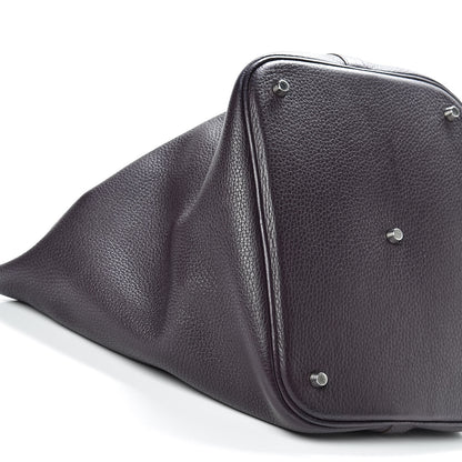 Hermes Taurillon Clemence Picotin Lock 26 GM Raisin 9 of 11