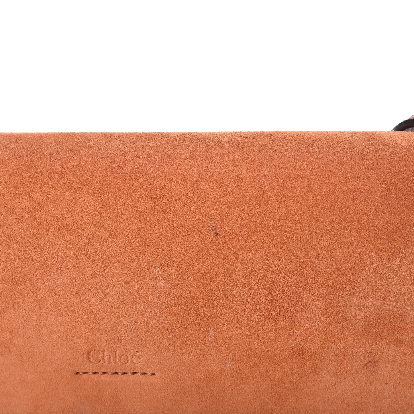 Suede Calfskin Small Faye Shoulder Bag Tobacco