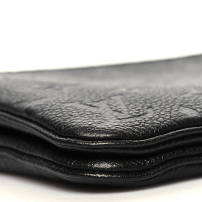 Louis Vuitton Empreinte Double Zip Pochette Black 9 of 10