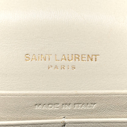 Saint Laurent Lambskin Matelasse Small Vicky Chain Bag White 6 of 17