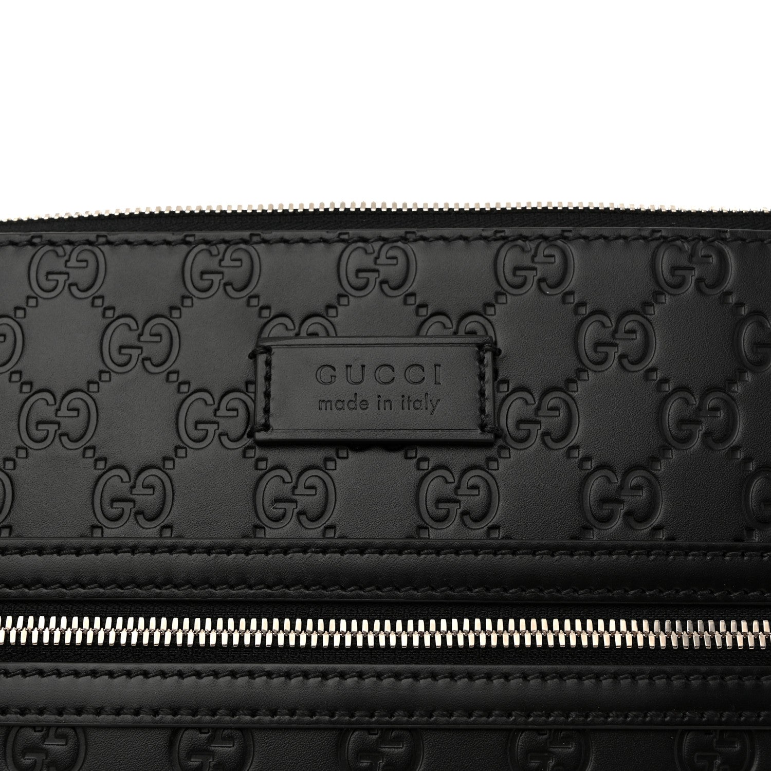 Gucci Guccissima Signature Small Messenger Bag Black 11 of 12