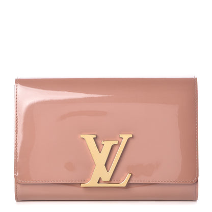Louis Vuitton Patent Louise New Sobe Clutch Rose Velours 1 of 7