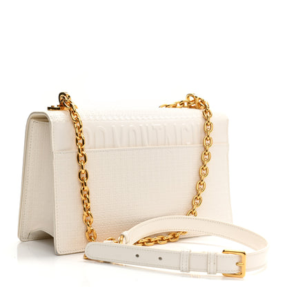 Christian Dior Patent Micro-Cannage 30 Montaigne Chain Flap Bag White 4 of 10