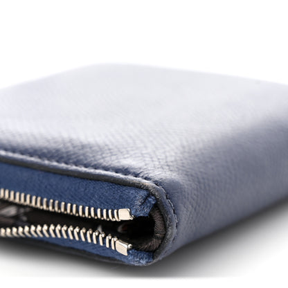 Hermes Epsom Silk'In Compact Wallet Bleu Saphir 11 of 15
