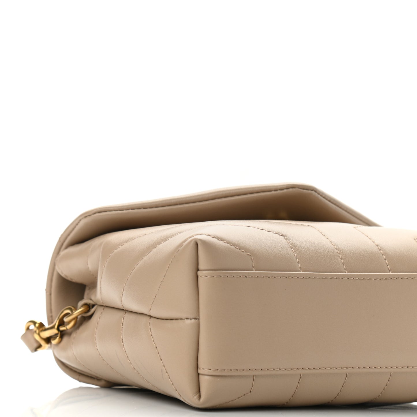 Calfskin Y Quilted Monogram Toy Loulou Crossbody Bag Dark Beige