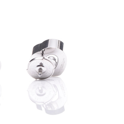 Chopard 18K White Gold Diamond Ruby Happy Diamonds Heart Earrings 5 of 6