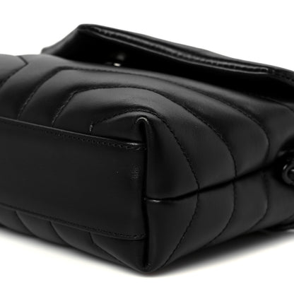 Saint Laurent Calfskin Y Quilted Monogram Monochrome Toy Loulou Crossbody Bag Black 11 of 11
