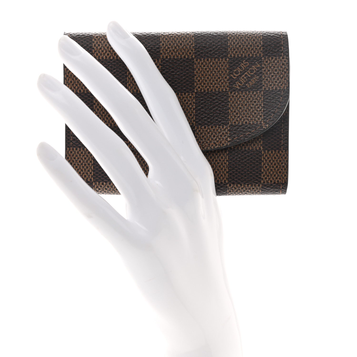 Louis Vuitton Damier Ebene Rosalie Coin Purse Rose Ballerine 2 of 10