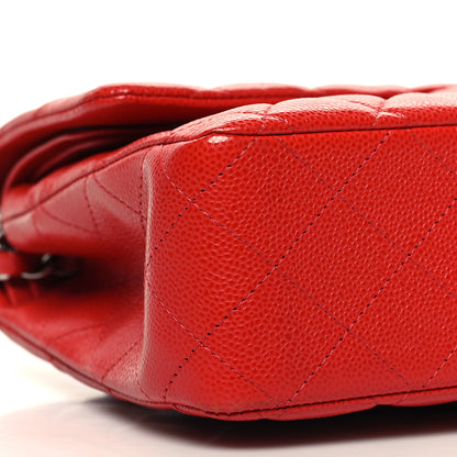 Chanel Caviar Quilted Medium Double Flap Red 9 of 10