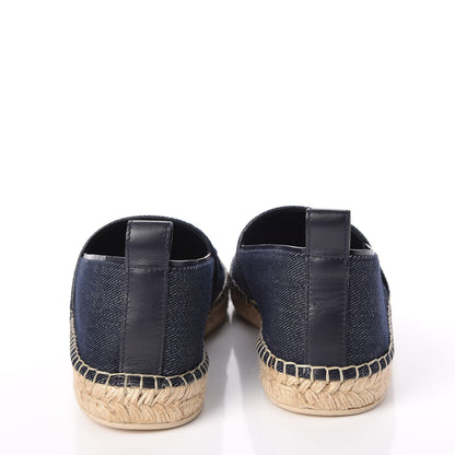 Louis Vuitton Canvas Waterfall Espadrille Flats 38 Marine 4 of 10