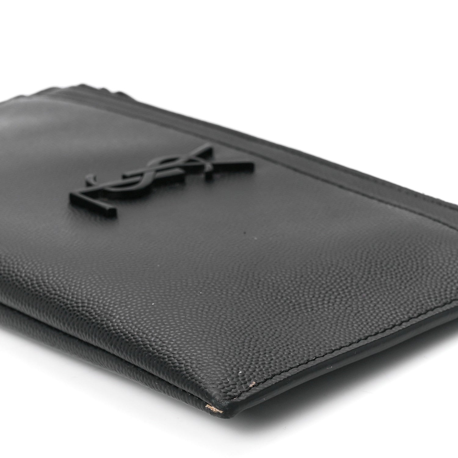 Saint Laurent Grain De Poudre Monogram Bill Pouch Black 10 of 14