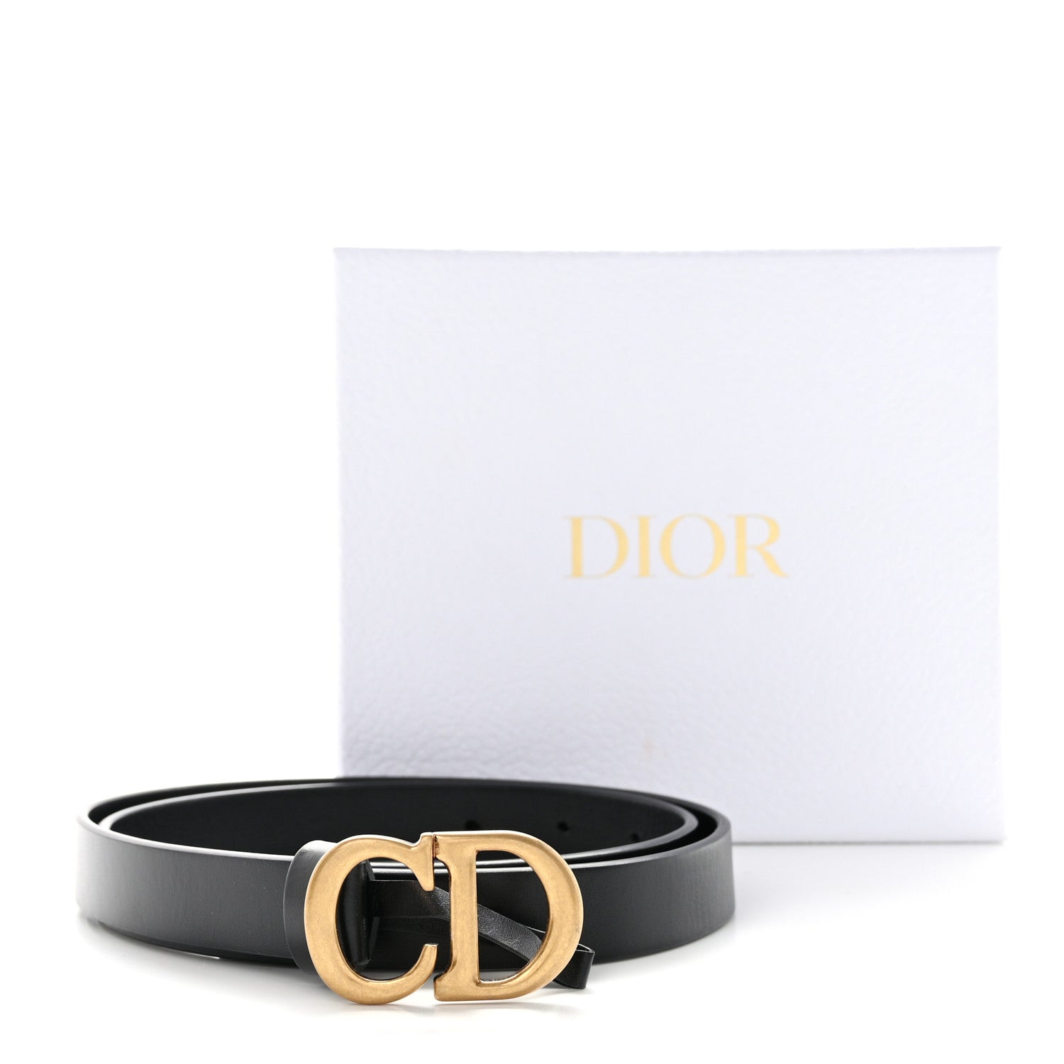 Christian Dior Calfskin Saddle Belt 80 Black 10 of 10