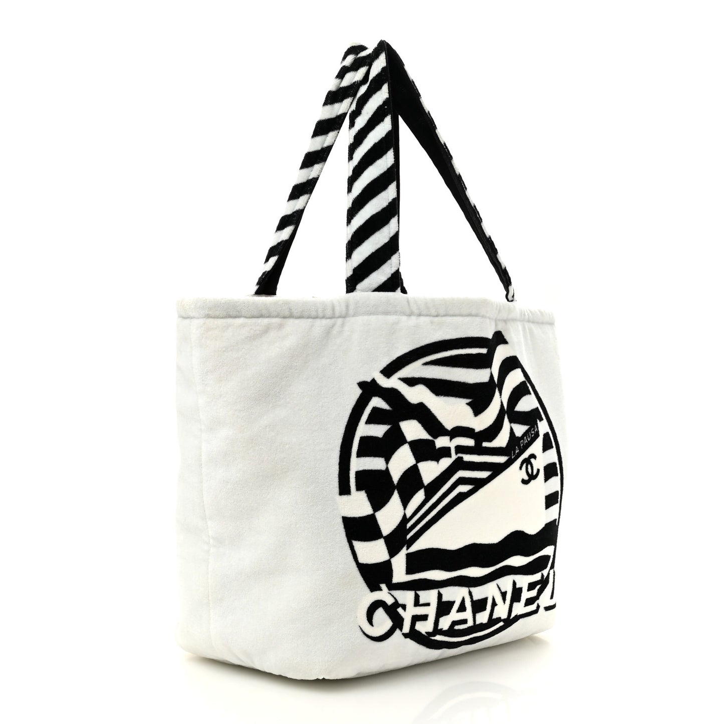Terry Cloth Cotton La Pausa Bay Reversible Beach Tote