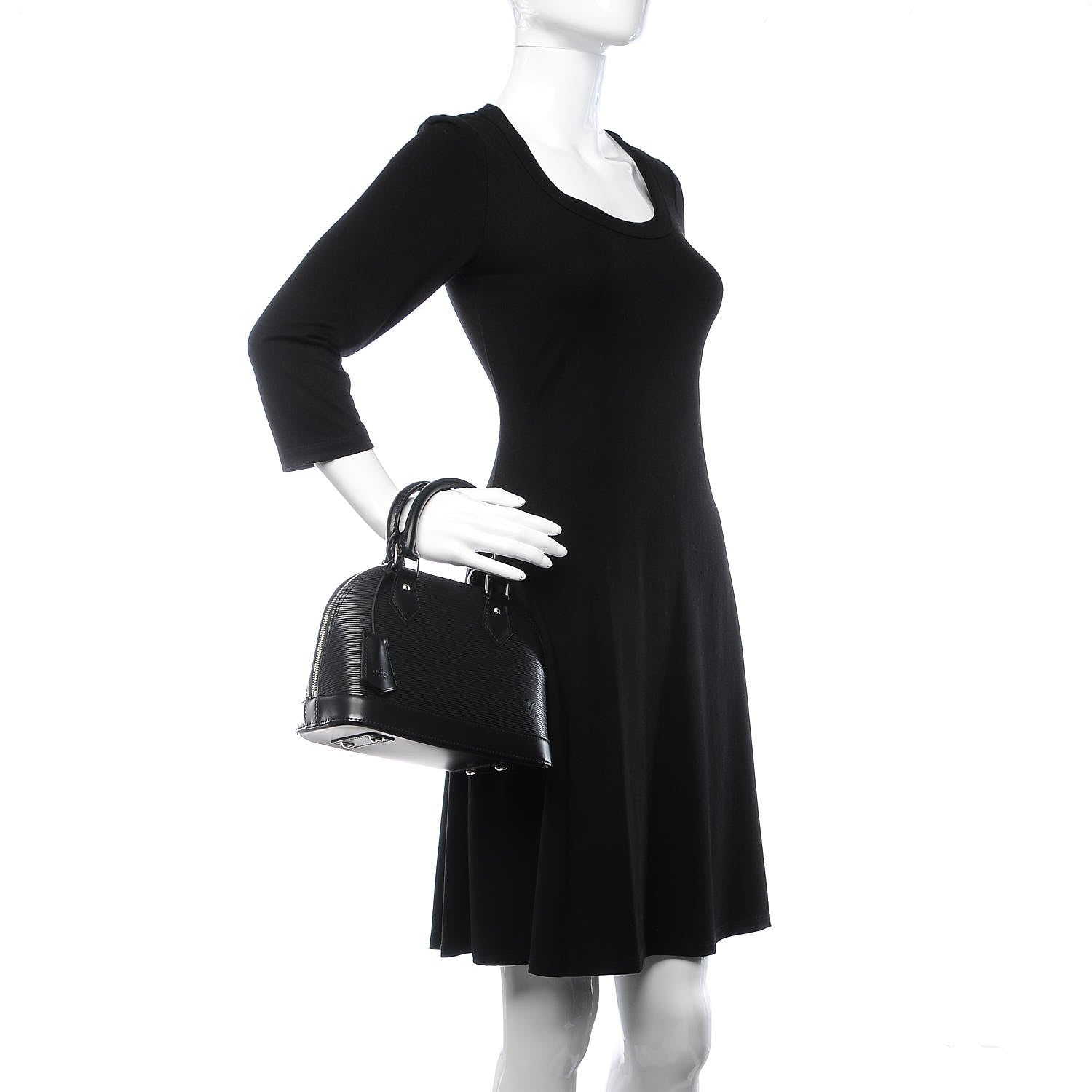 Louis Vuitton Epi Alma BB Black 3 of 8