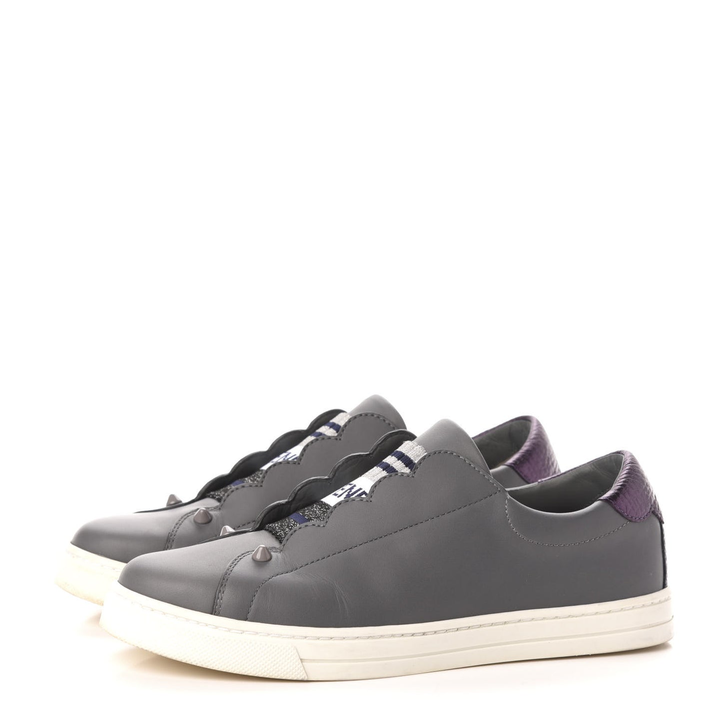 Vitello Lurex Rockoclick Slip On Sneakers 36 Alga Amarone Blueberry Multicolor