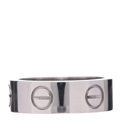 Cartier 18K White Gold 5.5mm LOVE Ring 48 4.5 1 of 5