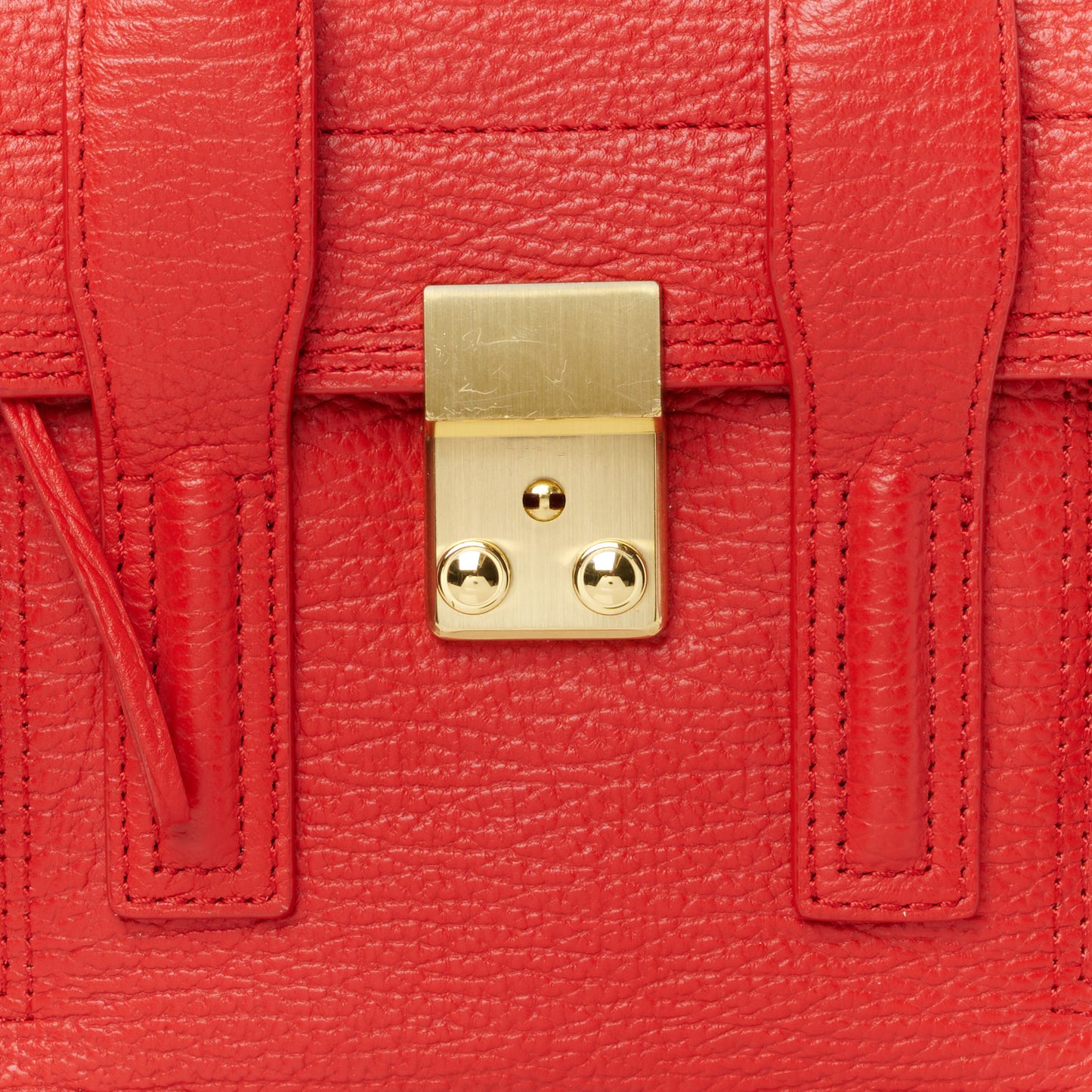 Textured Calfskin Mini Pashli Satchel Red