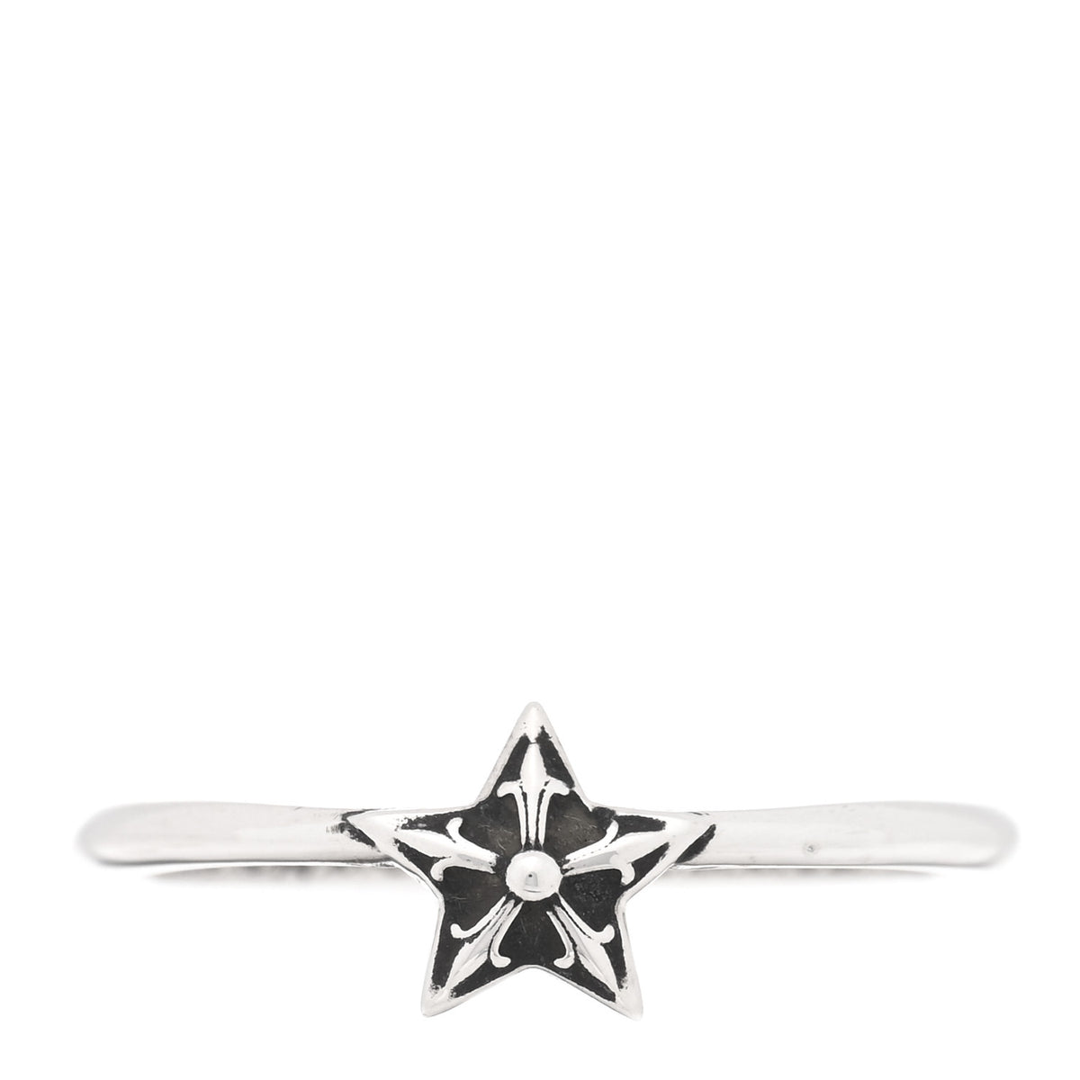 Chrome Hearts Sterling Silver Star Bubblegum Ring  54 7 1 of 4