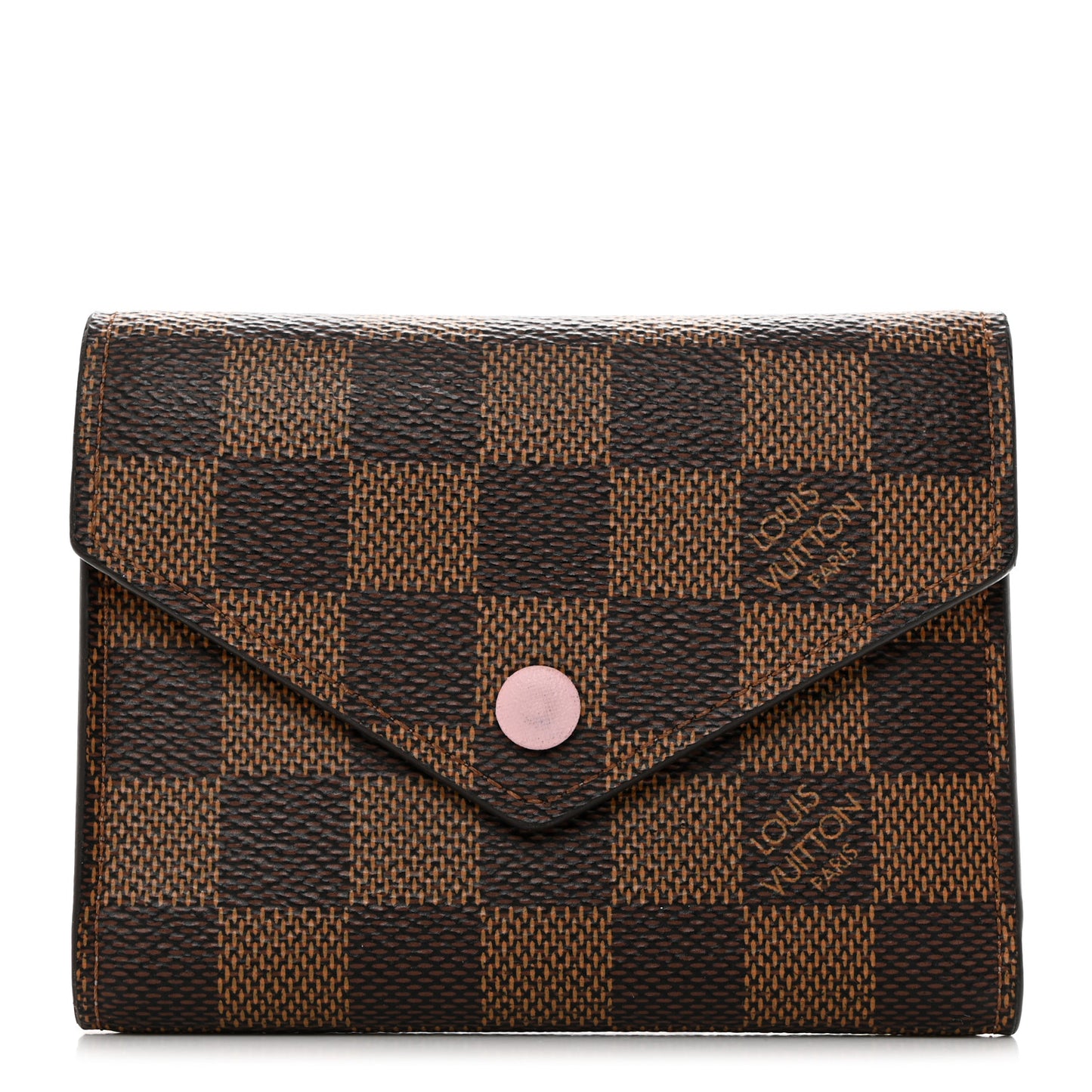 Damier Ebene Victorine Wallet Rose Ballerine