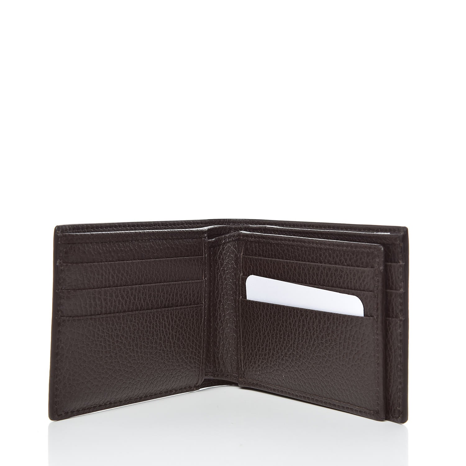 Gucci Dollar Calfskin Bi-Fold Wallet Dark Brown 5 of 9