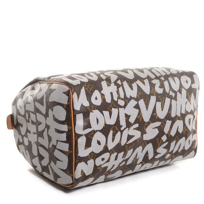 Louis Vuitton Monogram Graffiti Speedy 30 Silver 4 of 7