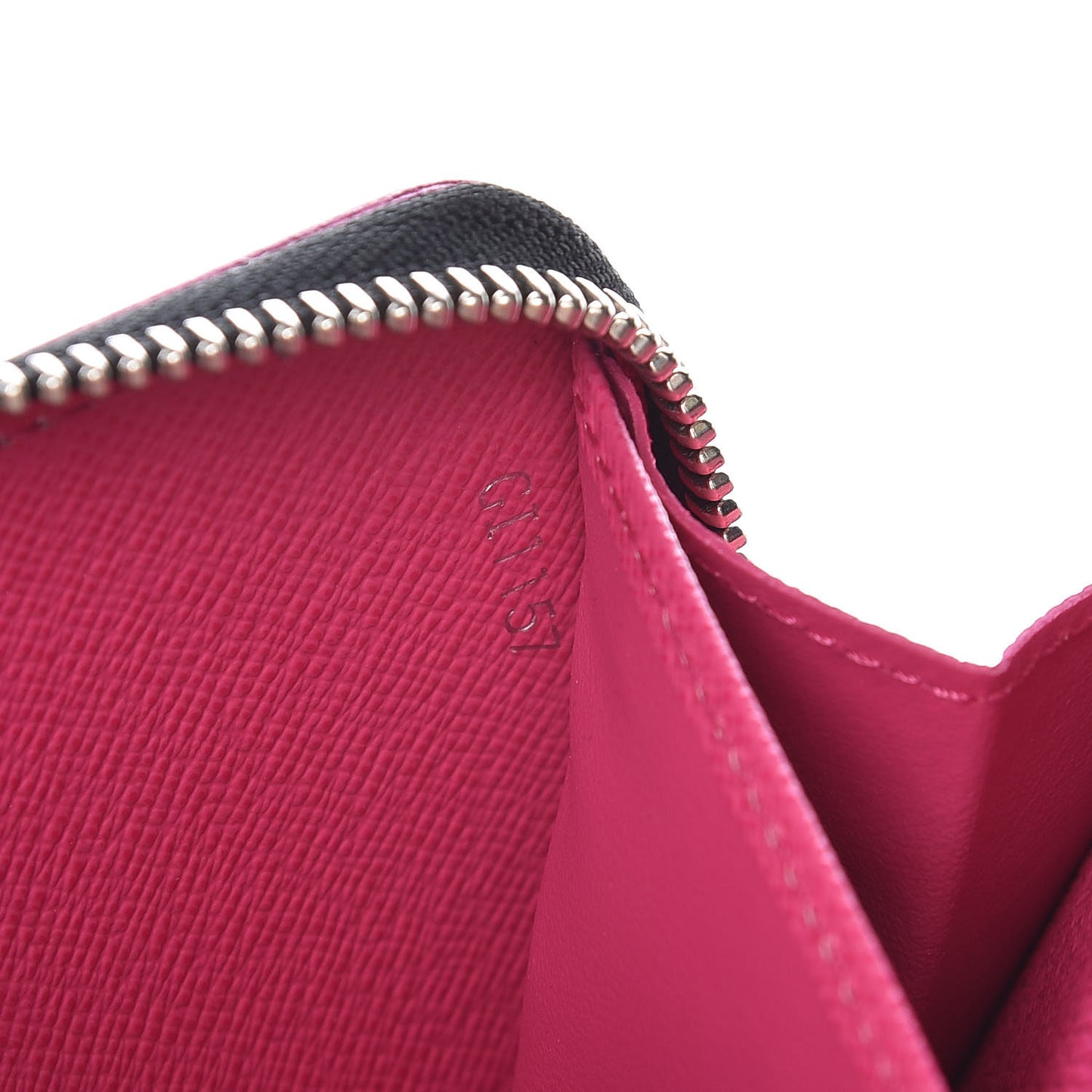 Epi Zippy Wallet Black Hot Pink