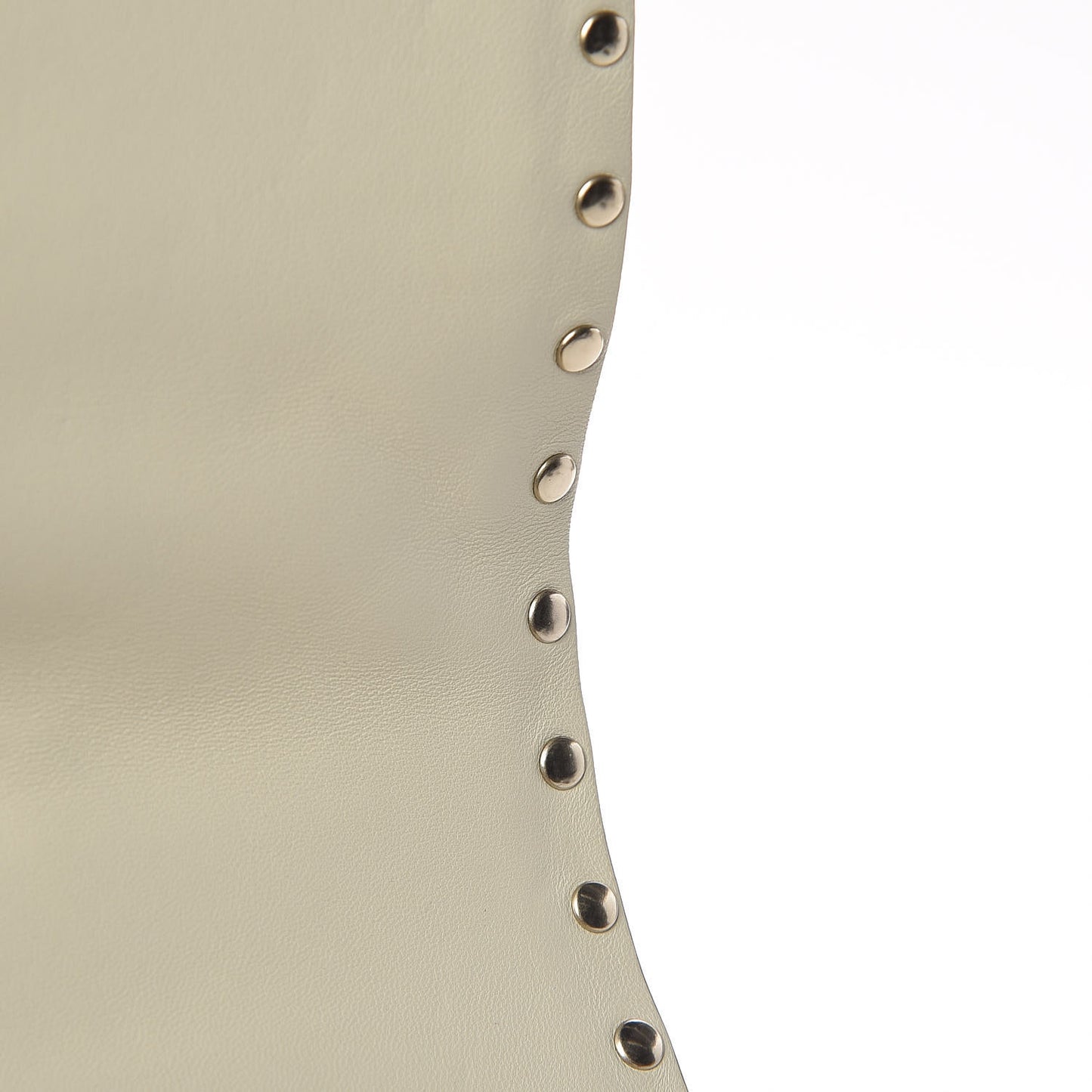 Nappa Maxi Rockstud Spike Shoulder Bag Light Ivory