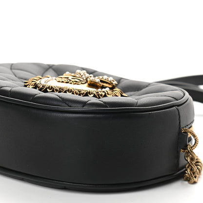 Dolce & Gabbana Smooth Calfskin Mini Devotion Camera Bag Black 8 of 9