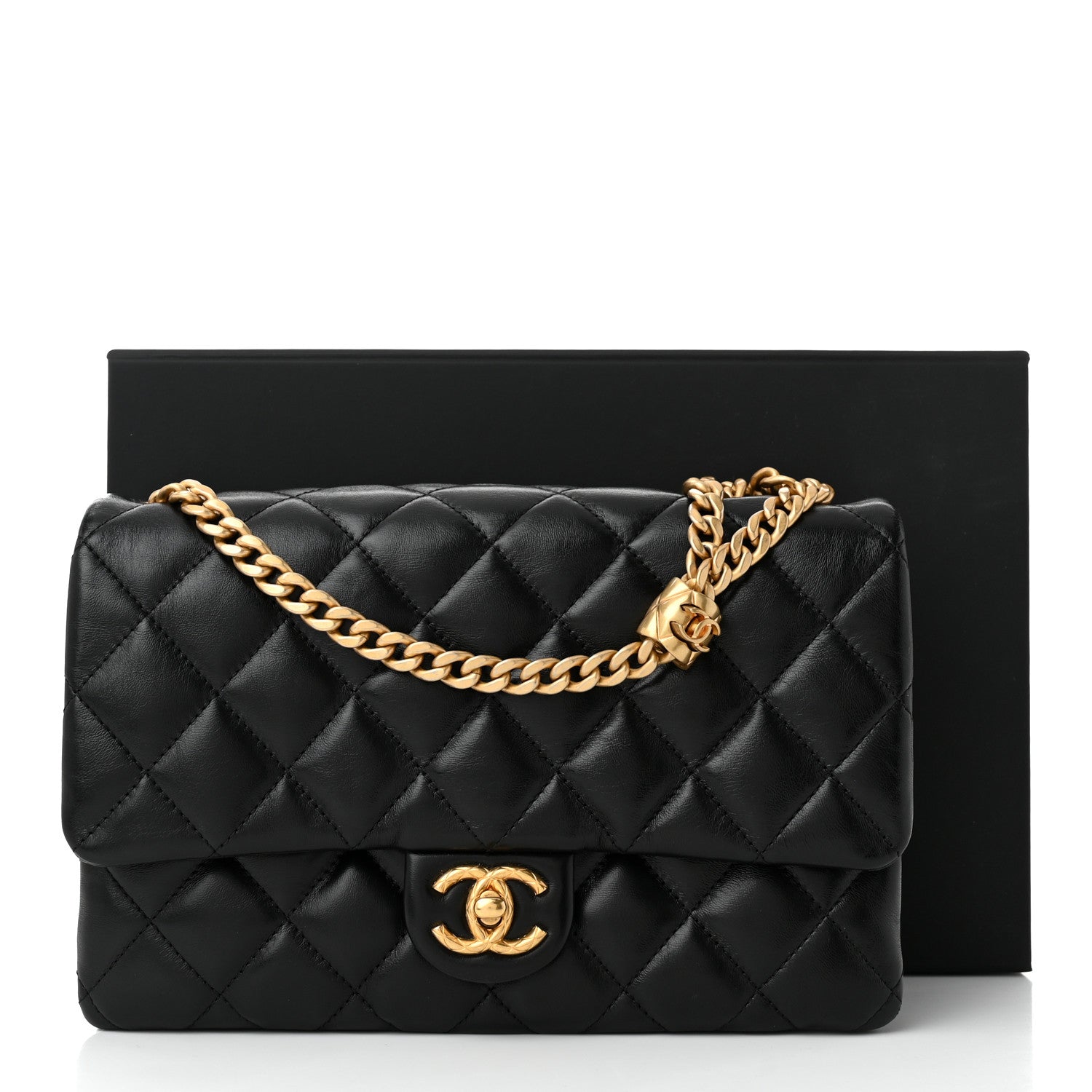 Chanel Lambskin Quilted Medium Pillow Crush Flap Bag Black 11 of 11