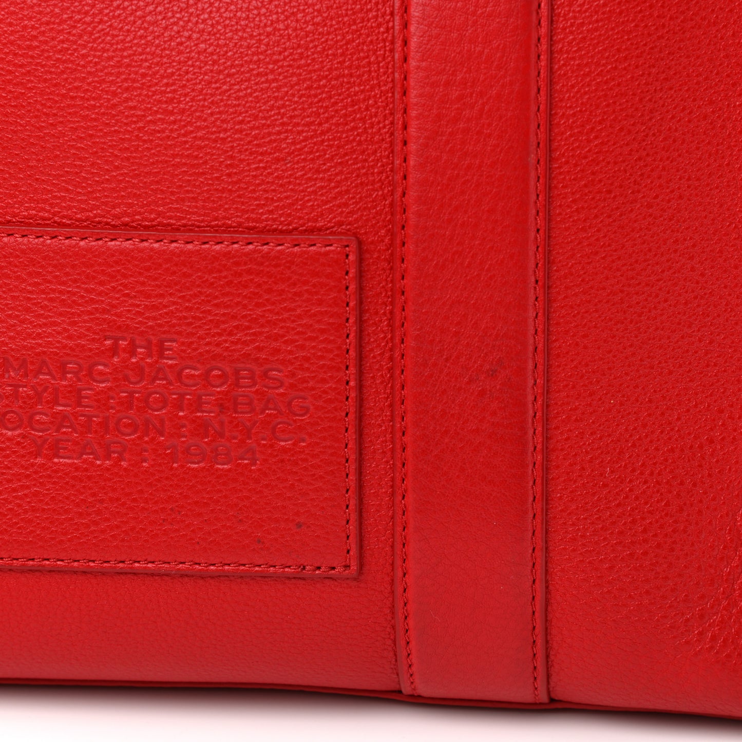 Grained Calfskin Medium The Tote Bag True Red