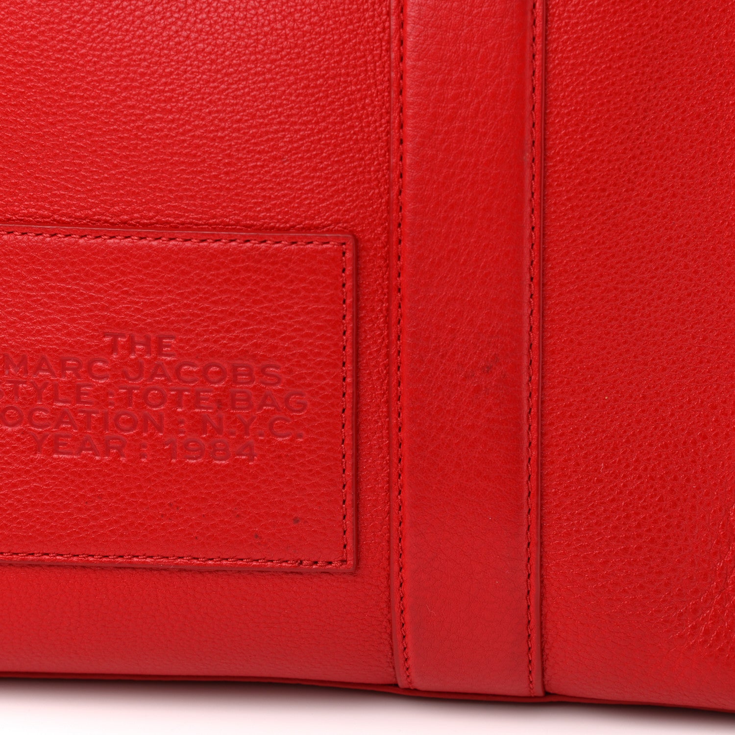 Marc Jacobs Grained Calfskin Medium The Tote Bag True Red 15 of 15