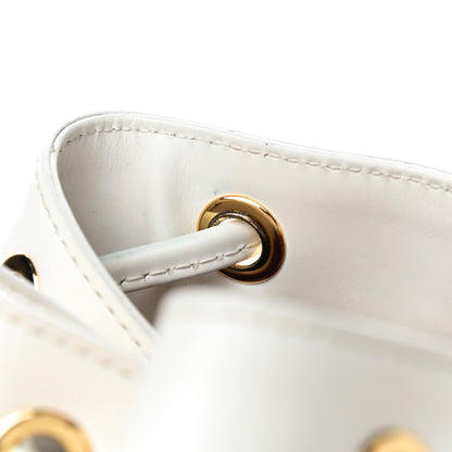 MCM Visetos Small Heritage Drawstring Bucket Bag White 12 of 12