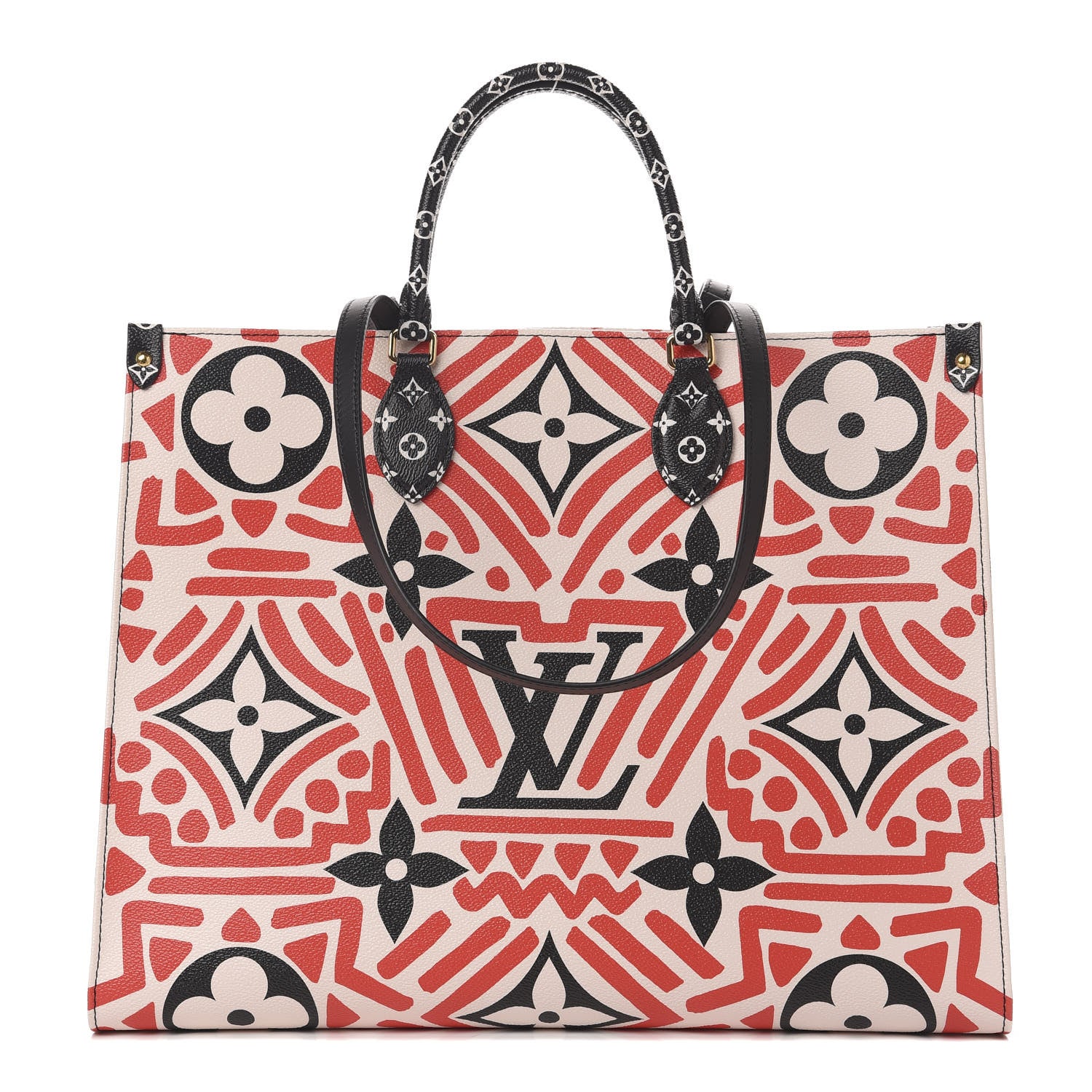 Louis Vuitton Monogram Giant Crafty Onthego GM Creme Rouge Black 1 of 9