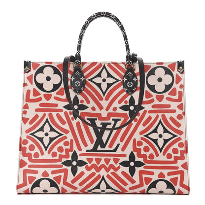 Louis Vuitton Monogram Giant Crafty Onthego GM Creme Rouge Black 1 of 9