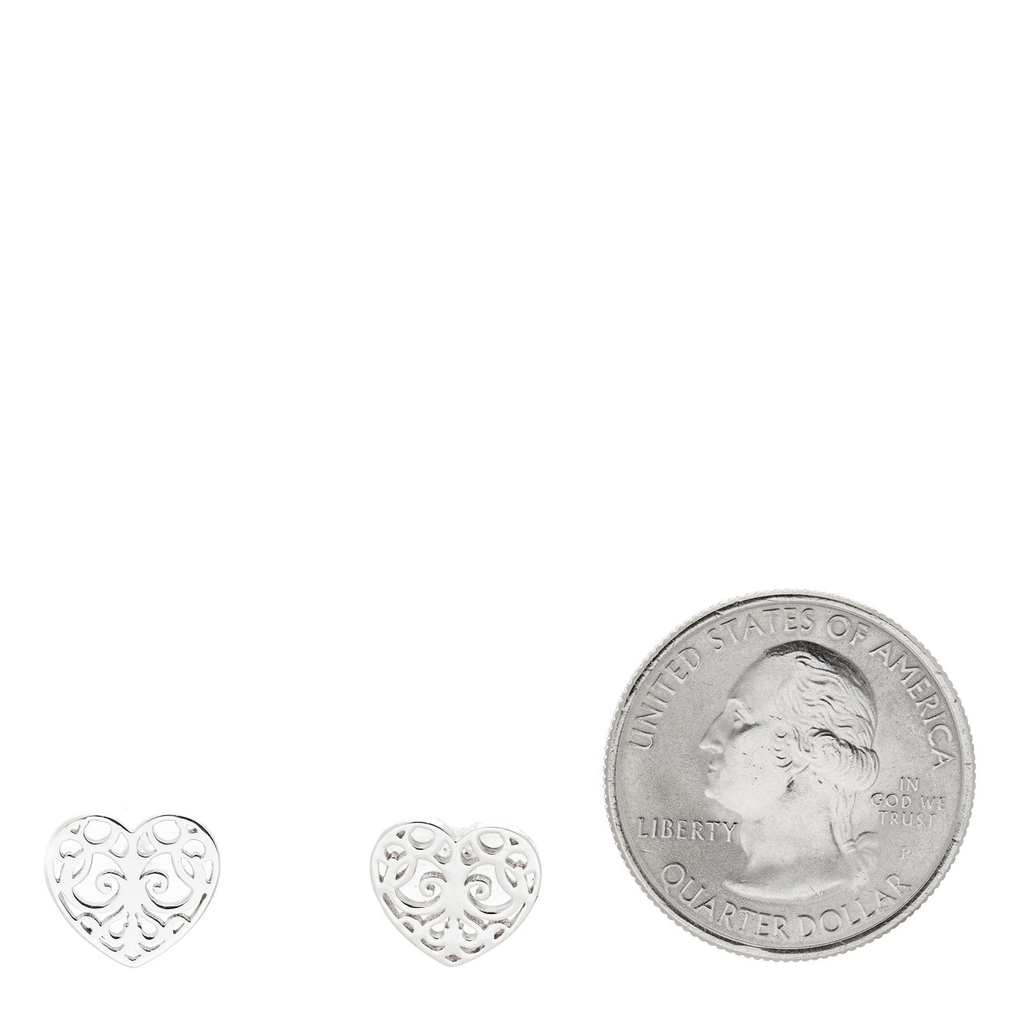 Sterling Silver Enchant Heart Earrings