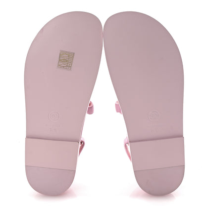 Chanel Lambskin Crystal CC Velcro Dad Sandals 36.5 Light Pink 6 of 10