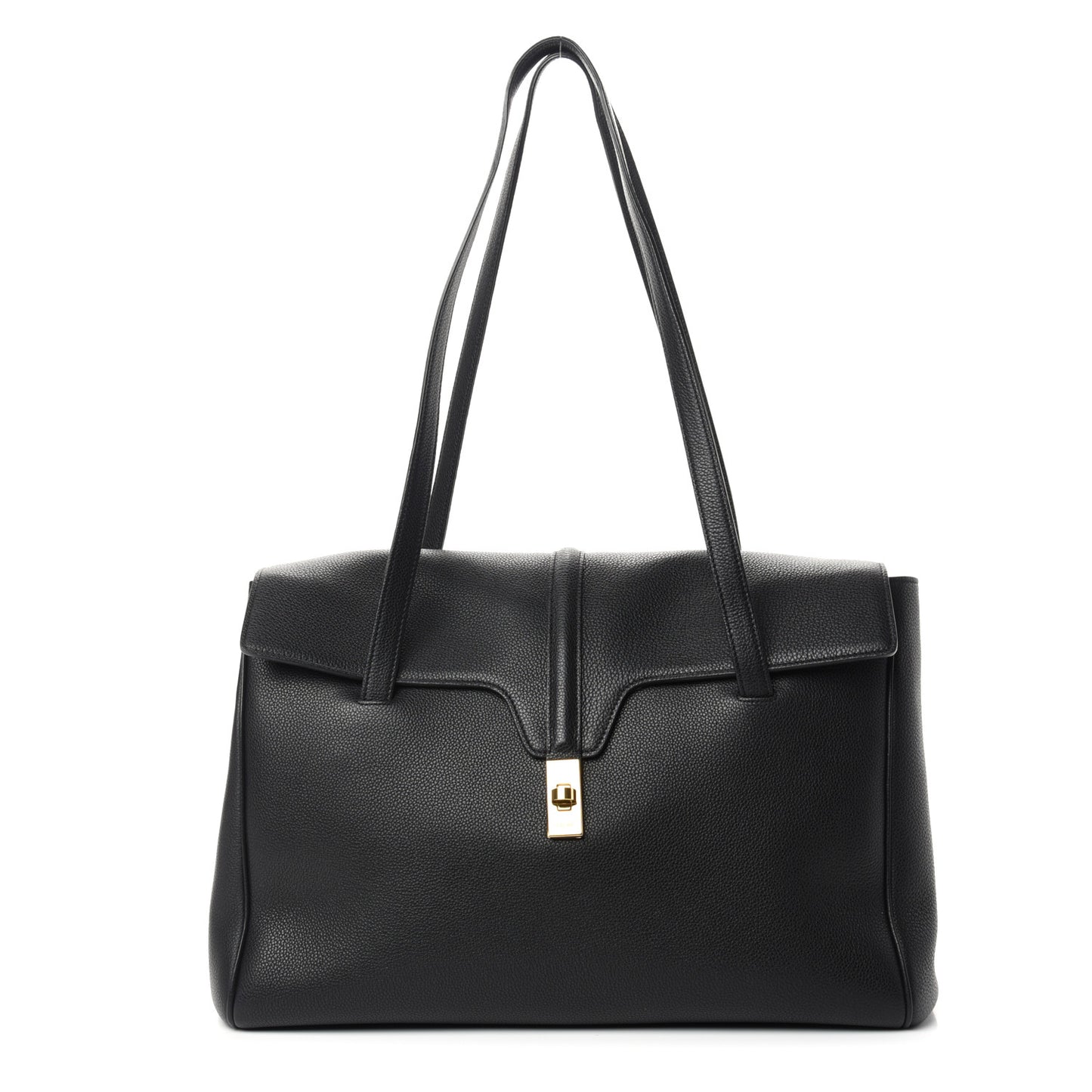 Supple Grained Calfskin Medium Soft 16 Bag Black