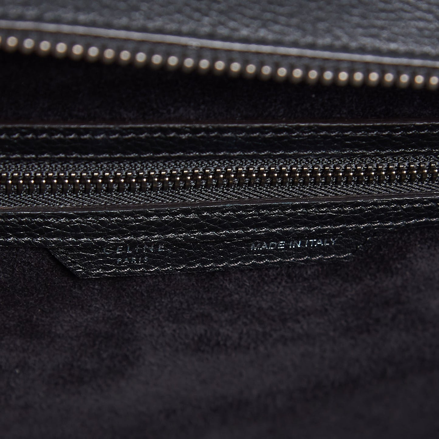 Drummed Calfskin Mini Luggage Black