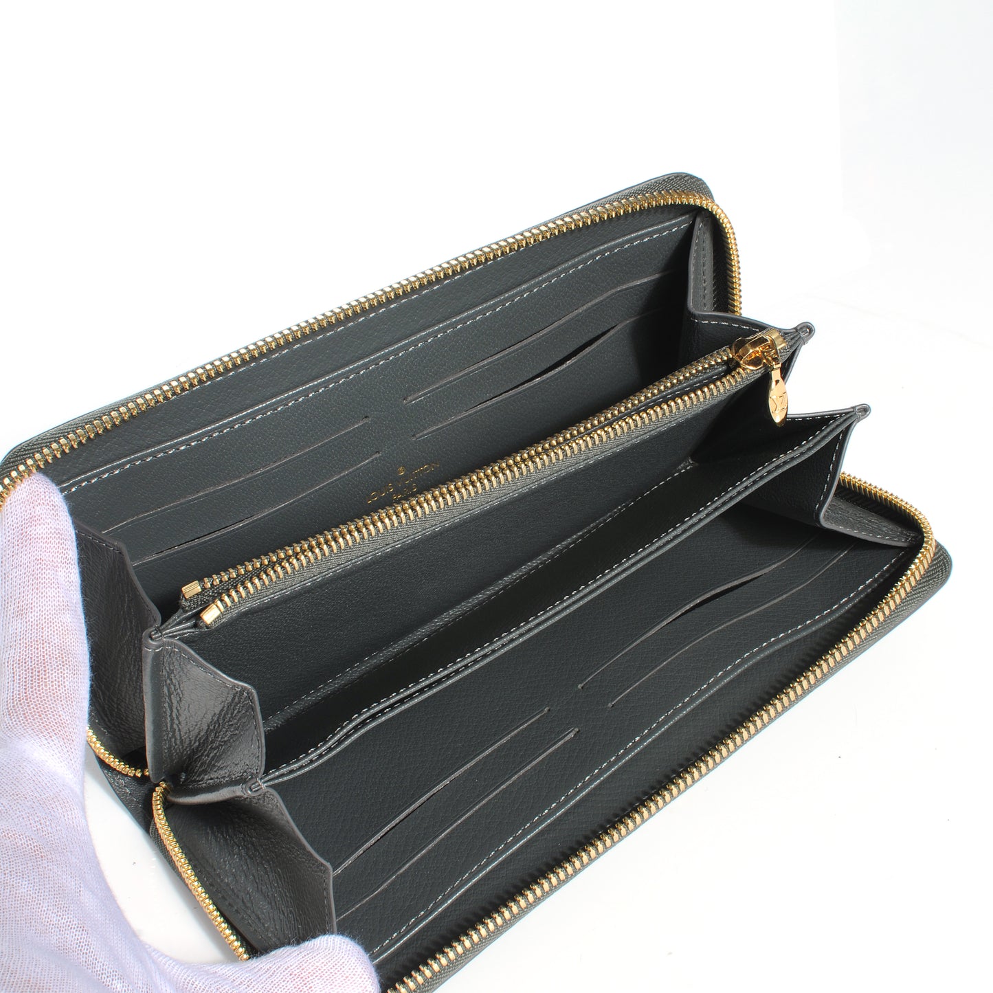 Ostrich Zippy Wallet Gris Special Order