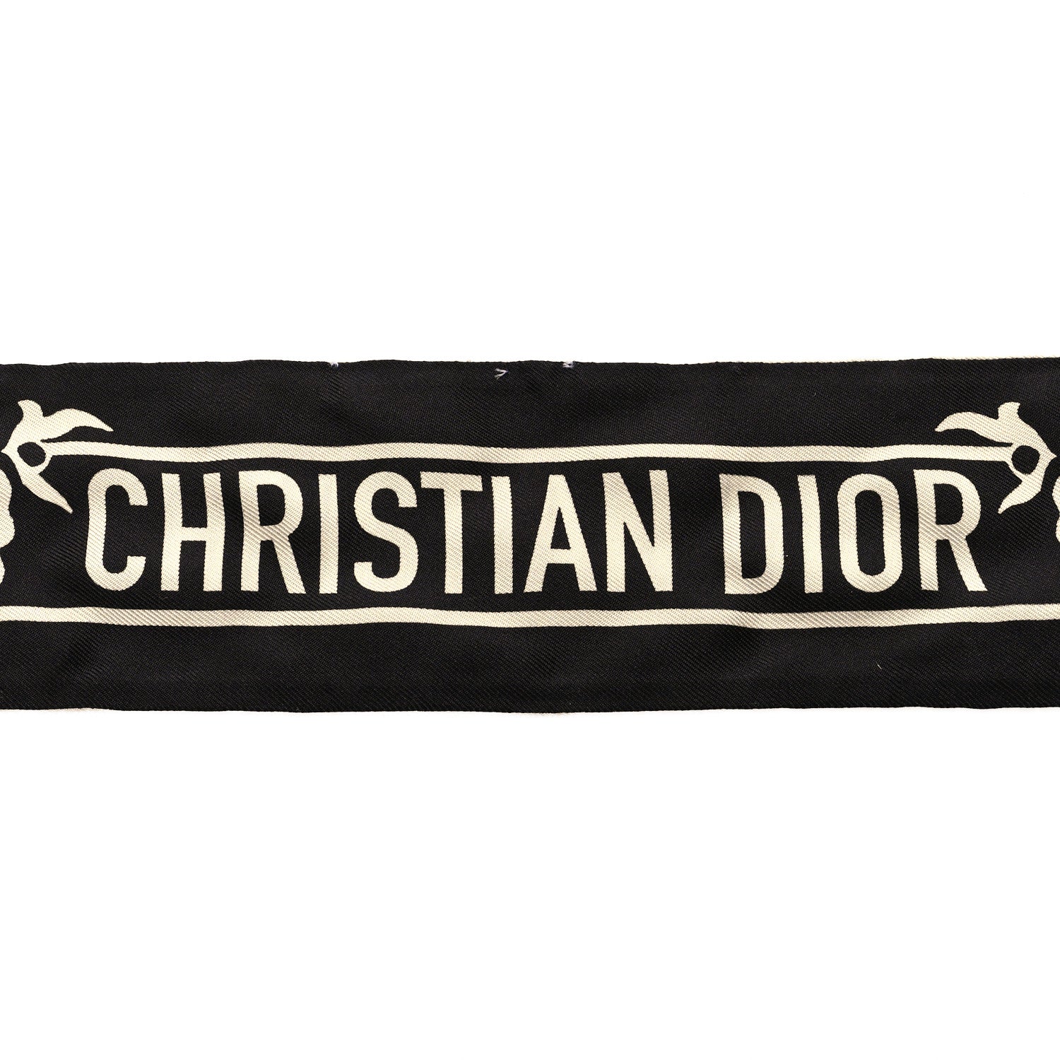 Christian Dior Silk Mexican Flowers Mitzah Scarf Black 3 of 3